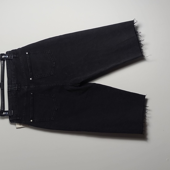 BA&SH NWT Brune Bermuda Blackstone Lady Long Shorts Demin Cotton Black Size 2 - Picture 13 of 16